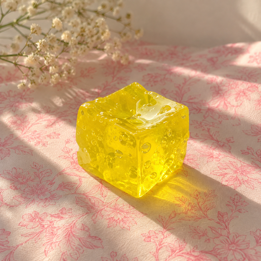 Clear Cheese Cube - Doughy Style Squishy