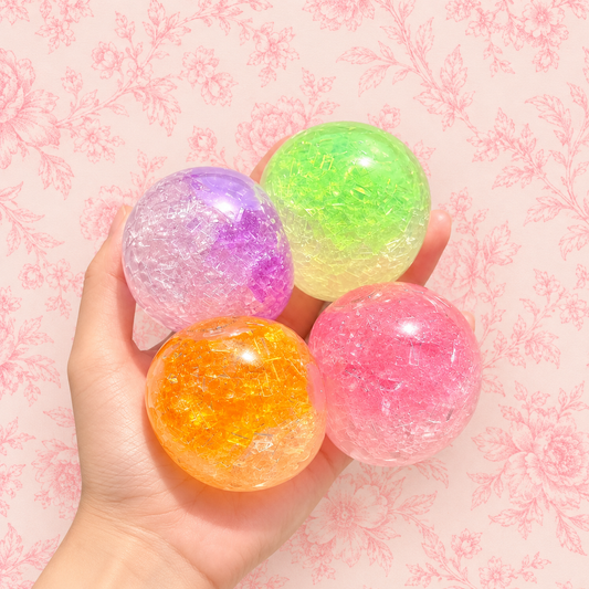 Crushed Ice Squishy Ball - Pink