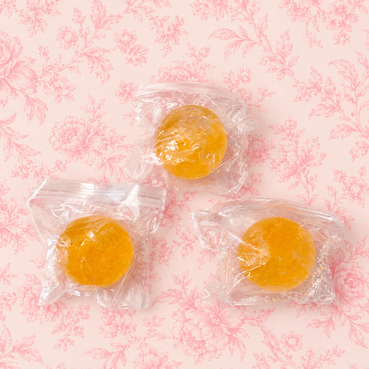 Crushed Ice Squishy Ball - Orange