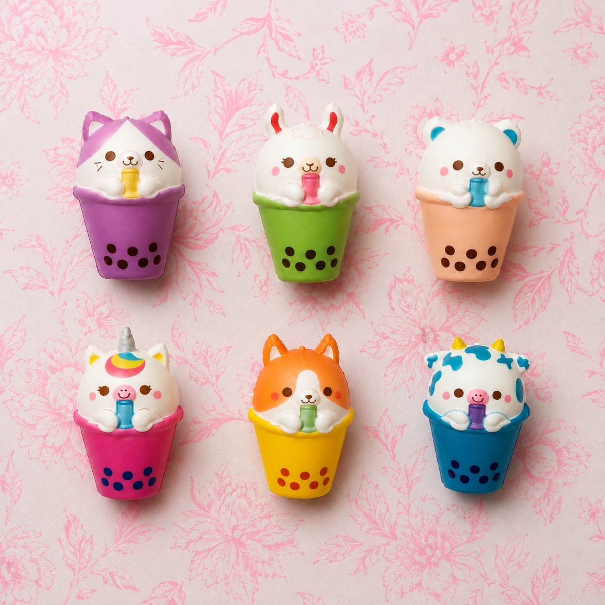 Kawaii Boba Tea Animal Squishy