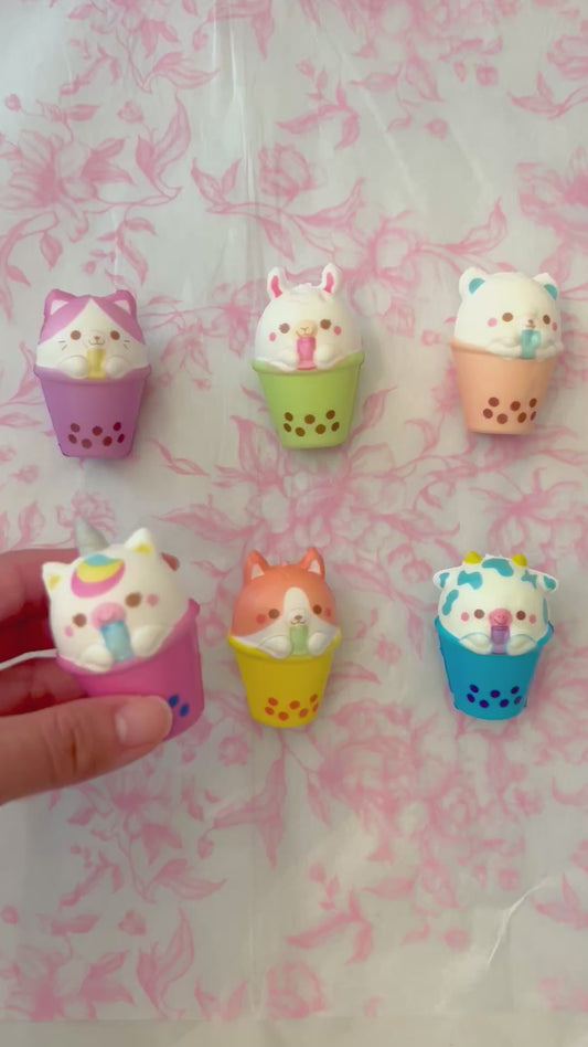 Kawaii Boba Tea Animal Squishy